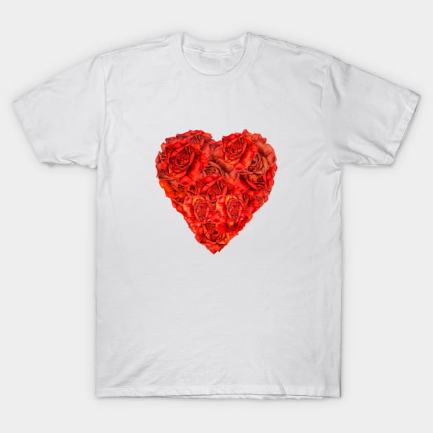 Red roses heart in watercolor Edit T-Shirt by LatiendadeAryam